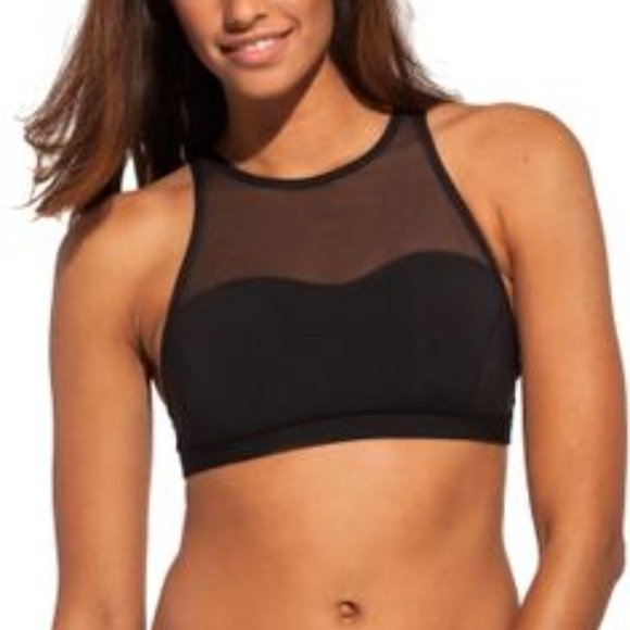 CALIA by Carrie Underwood Other - CALIA Carrie High Neck Mesh Black Bikini Top